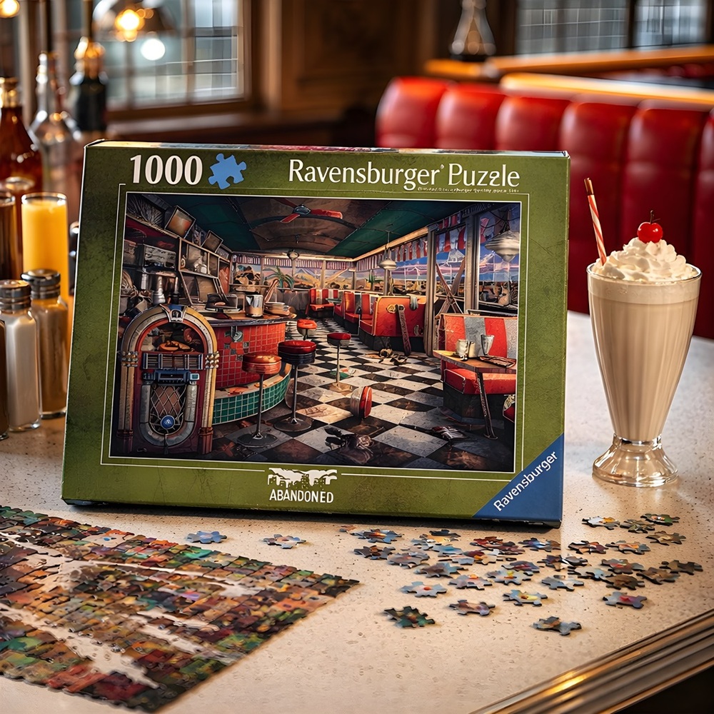 Ravensburger “Decaying Diner” Abandoned Series Retro Diner 1000 Piece Puzzle